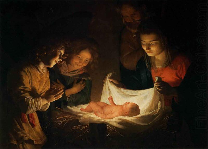 Adoration of the Child, Gerrit van Honthorst